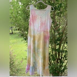 Fairground Dreams: One of a Kind Ice Dyed Vintage Dress - Pastels - XS/S